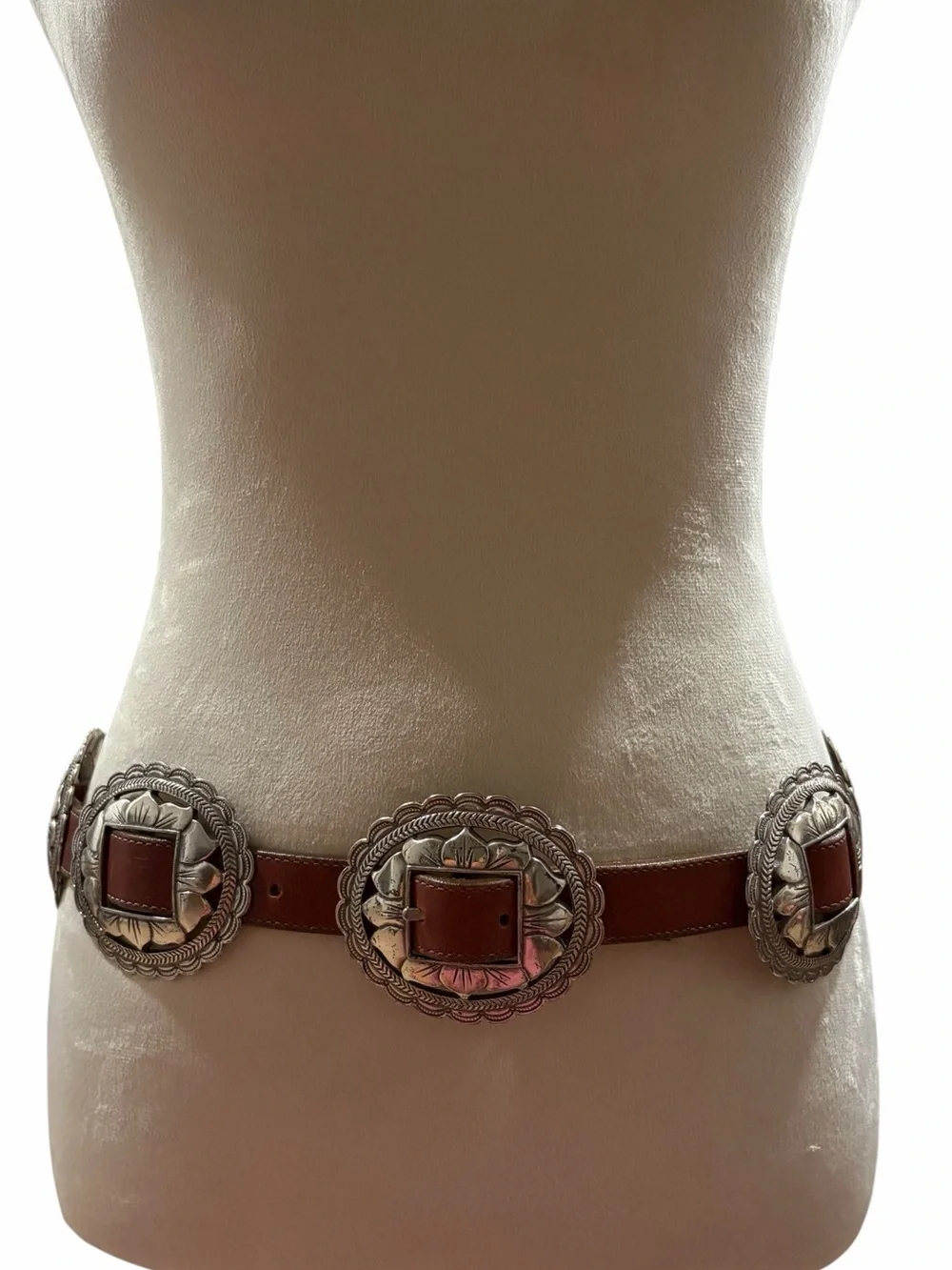 Vintage Brighton Sunflower Concho Belt